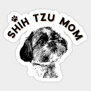 Shih Tzu Mom Cute Shih Tzu Puppy Dog Sticker